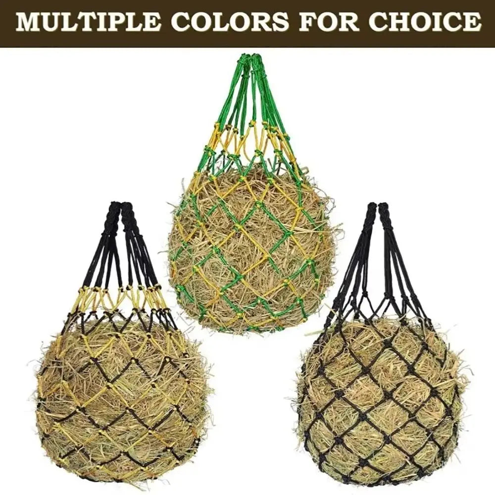Premium Slow-Feed Horse Hay Net Bag Set (2 Pcs) – 40" Large Capacity Hanging Feeder