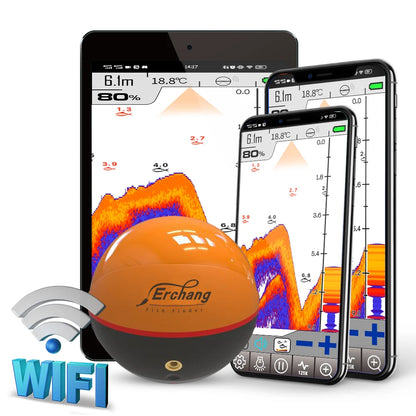 WiFi Fish Finder 100M - Wireless Sonar Echo Finder for Lake & Sea Fishing (iOS & Android)