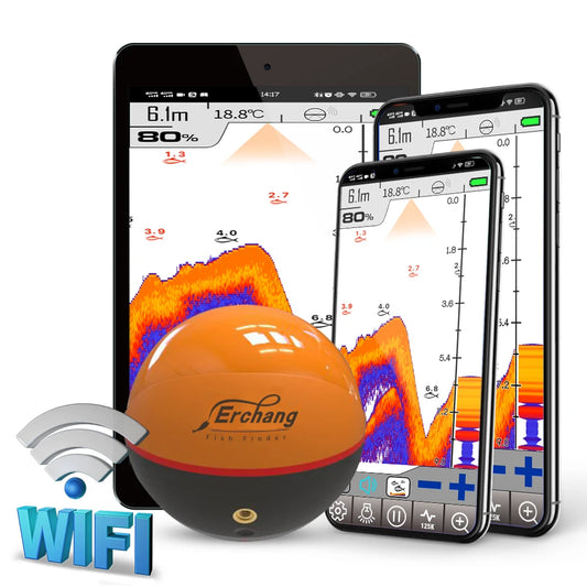 WiFi Fish Finder 100M - Wireless Sonar Echo Finder for Lake & Sea Fishing (iOS & Android)