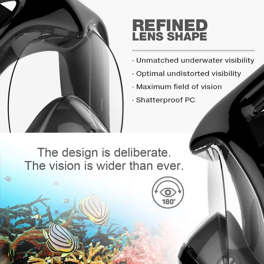 Full Face Diving & Snorkeling Mask – Anti-Fog, Waterproof | Adults & Kids