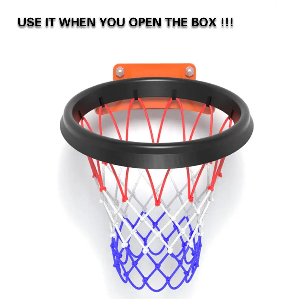 Portable Basketball Net - 45cm/17.72" TPU Professional Hoop Frame - Universal Rimless Basket Accessory