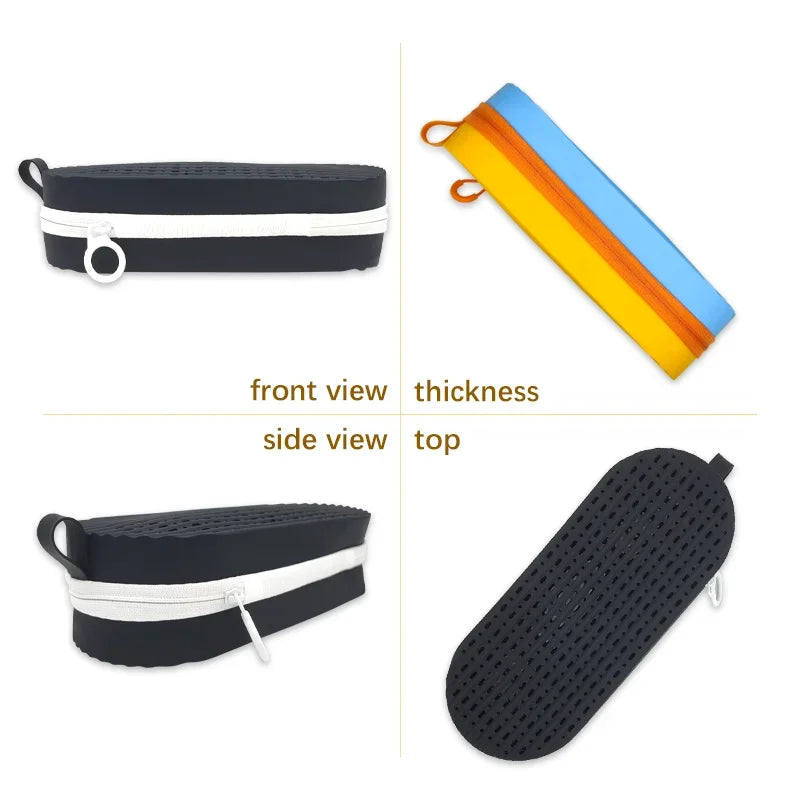 Large Capacity Silicone Swimming Goggle Protective Case with Drain Hole