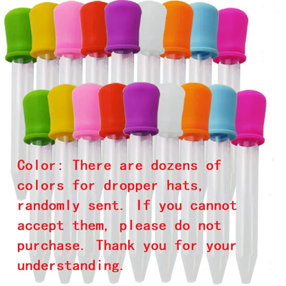 5-Pack 5ml Silicone Pipette Droppers - Multi-Purpose for Medicine, Lab, Eye & Ear Care