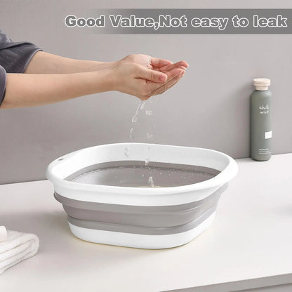 Space-Saving Collapsible Storage Baskets - 3 Pack Multi-Purpose Wash Tubs for Laundry, Camping, Fruits & Home Organization