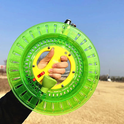 Premium PET Kite Line Winder with Lock - Fire Wheel String Spool - 18/20/22/26cm - Flying Kite Reel with String