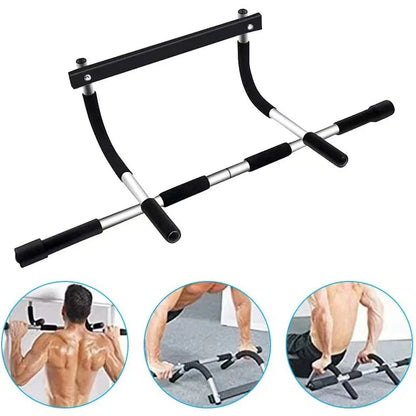 Adjustable Doorway Pull-Up Bar - Non-Slip Grip Strength Training Equipment for Home Gym