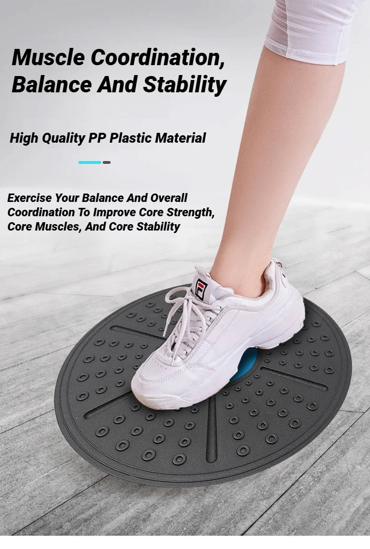 Non-Slip Balance Board - Wobble Trainer for Yoga, Rehabilitation, and Full-Body Fitness Training