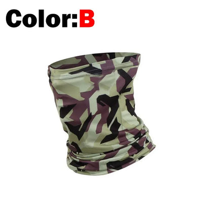 Multi-Sport Windproof Face Mask & Neck Gaiter - Lycra Camouflage Scarf for Fishing, Cycling & Outdoor Activities