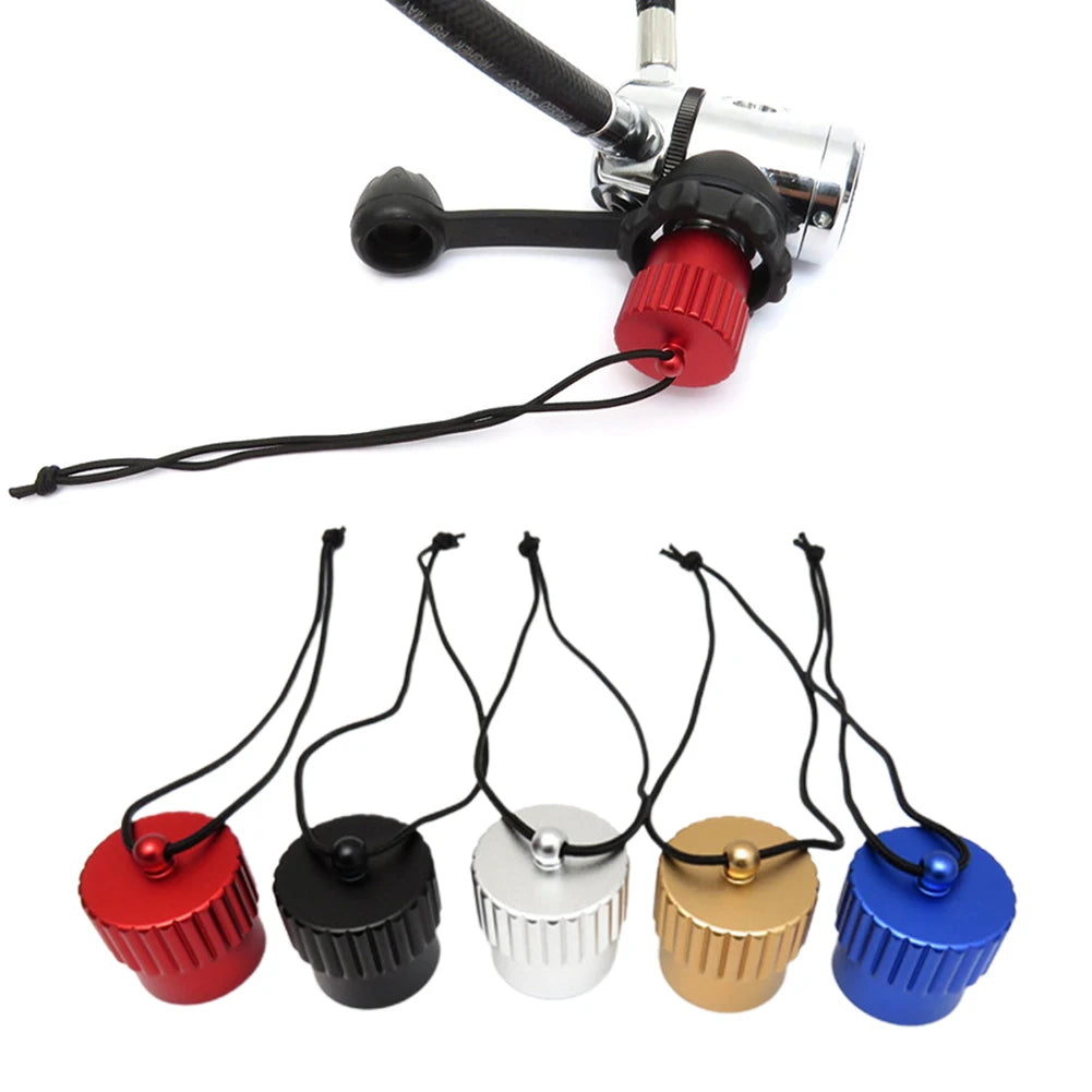 Aluminum DIN Tank Valve Dust Protection Cap - Scuba Diving Threaded Cover Plug with Multicolor Options (1 Piece)