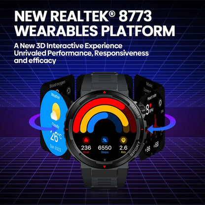 Zeblaze Ares 3 Plus Smartwatch - 1.43" AMOLED Display with Voice Calling & 3D Health Tracking