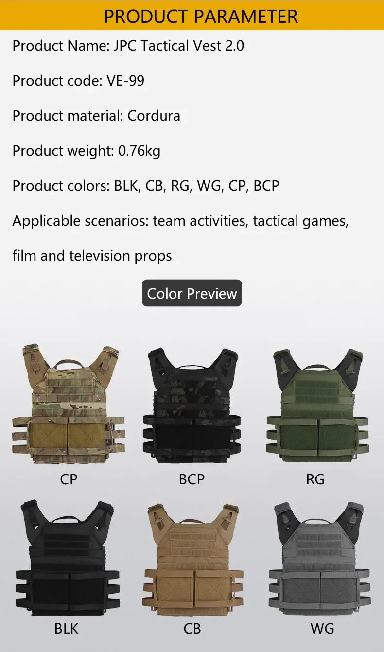 Tactical Sport Vest 2.0 - Breathable Adjustable Quick Release Nylon Carrier for Airsoft, Paintball & Outdoor Training