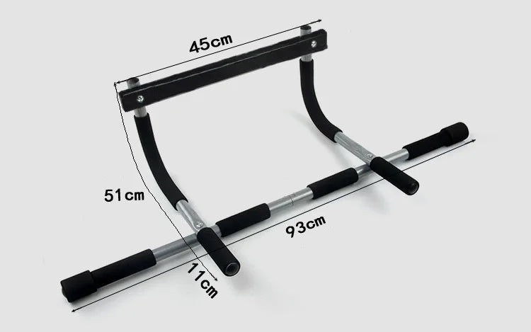 Adjustable Doorway Pull-Up Bar - Non-Slip Grip Strength Training Equipment for Home Gym