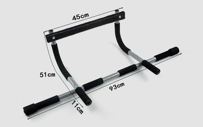 Adjustable Doorway Pull-Up Bar - Non-Slip Grip Strength Training Equipment for Home Gym