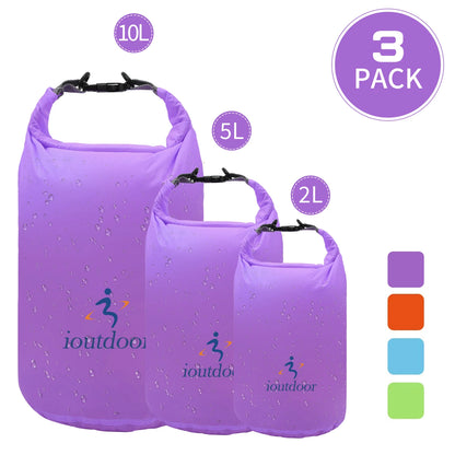 Waterproof Dry Bag 10L - Lightweight Combo Wet/Dry Bag for Kayaking Swimming Fishing Rafting - 210T Polyester