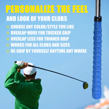 Premium Golf Grip Tape - Non-Slip PU Club Grip Wrap with Sweat-Proof Technology - Universal Fit for Drivers, Irons & Putters
