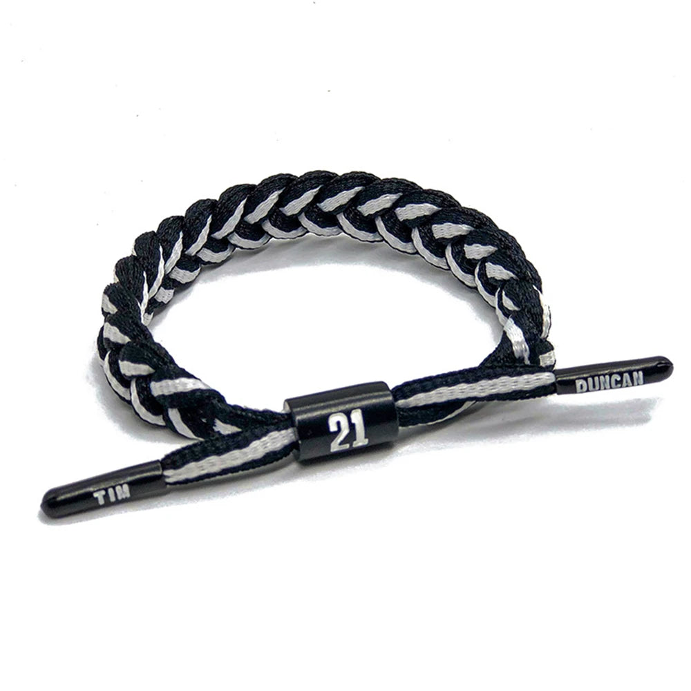 Basketball Star Braided Bracelet Sport Wristband Basketball Rope Pull Type Bracelet Gift for Men Boy Friend Fans