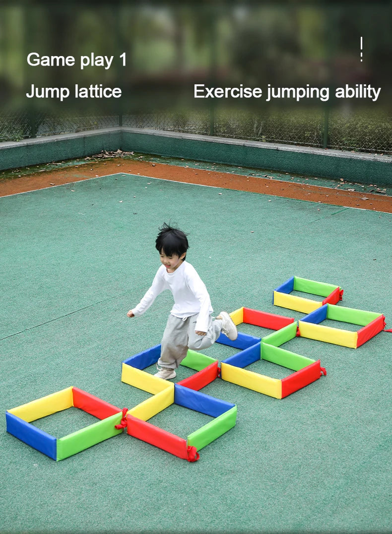 Jump Frame Drill Holes Training Set - Outdoor Sensory Integration Sports Toy for Kids & Kindergarten
