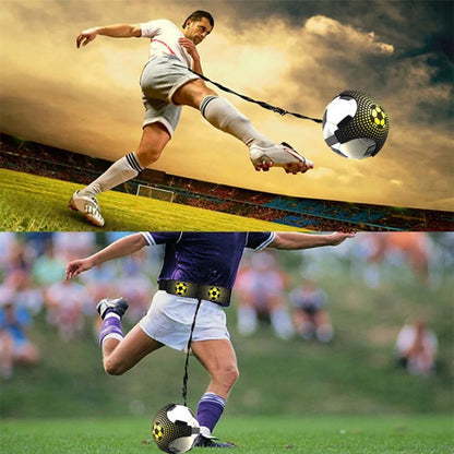 Football Training Ball with Elastic Straps - Outdoor Sports Exercise Equipment for Personal Skills Practice and Physical Training