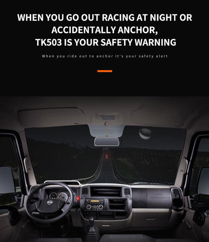 Waterproof LED Helmet Taillight - 4 Lamp Rechargeable Safety Warning Light for Motorcycle & Bicycle