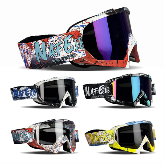 Premium UV400 Motocross Goggles - Dustproof ATV Dirt Bike Racing Glasses for Men, Women, Youth & Kids | MX Skiing Eyewear