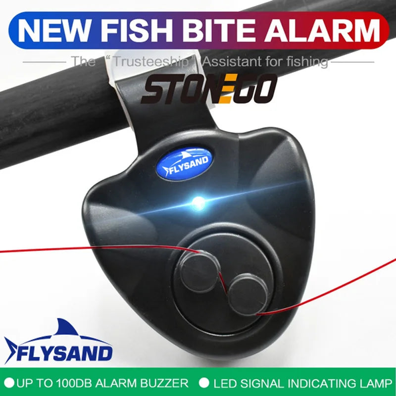 Electronic Fishing Bite Alarm with Loud Siren - Day/Night LED Indicator Buzzer for Fishing Rods (Battery Included)