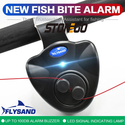 Electronic Fishing Bite Alarm with Loud Siren - Day/Night LED Indicator Buzzer for Fishing Rods (Battery Included)